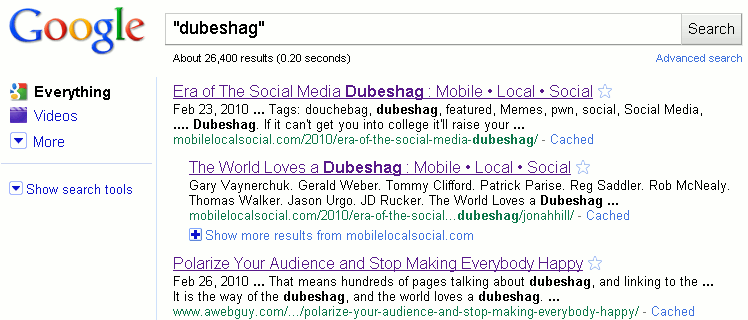 Don't Be Afraid of Being a Dubeshag