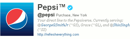 Pepsi Shows Who is Currently Serving Tweets