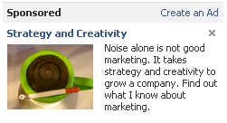 Strategy and Creativity Facebook Ad