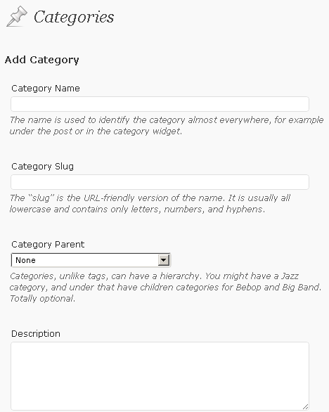 Editing Word Press Categories is Simple